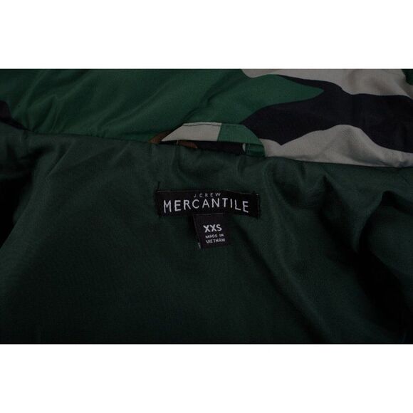 J. Crew Mercantile womens Camo Vest Jacket Puffer Green Brown XXS XX-small - Picture 6 of 6